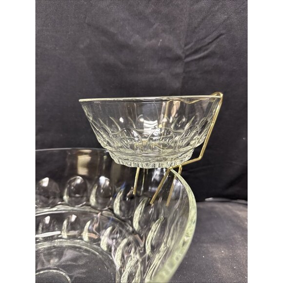 Hazelware Reflections MCM Clear Glass 3-Piece Chip & Dip Bowl Set Original Box - Picture 8 of 9